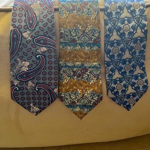 3 Chic Silk Ties, Reduced Price